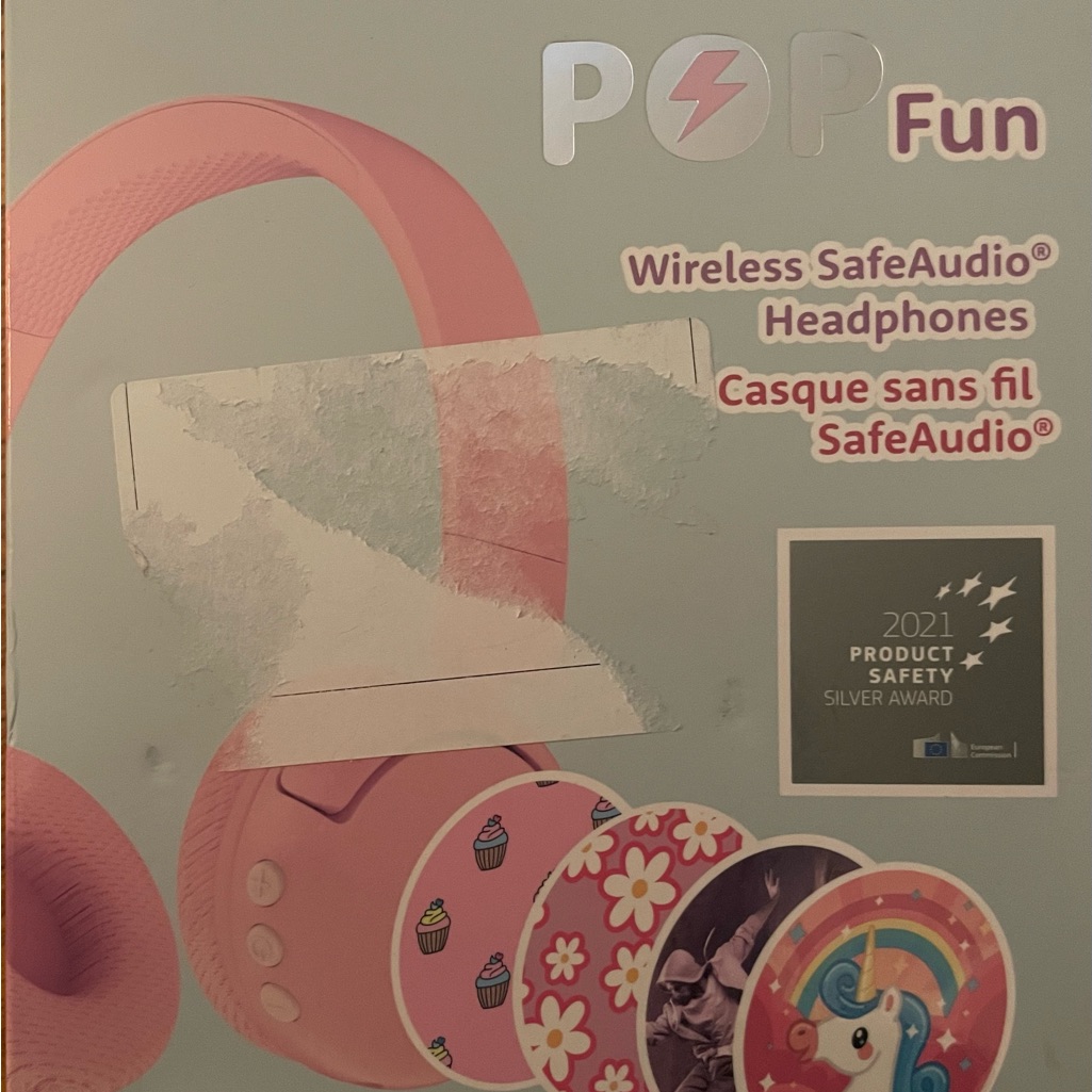 Pink Wireless Safeaudio Headphones